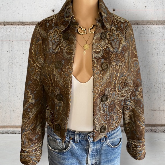 Retro brown paisley jacket - Picture 4 of 6